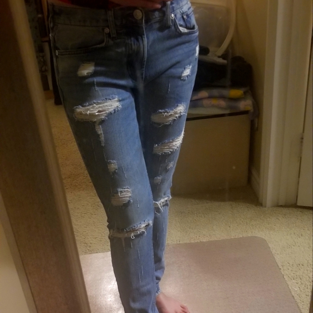 Pacsun tattered skinny jeans